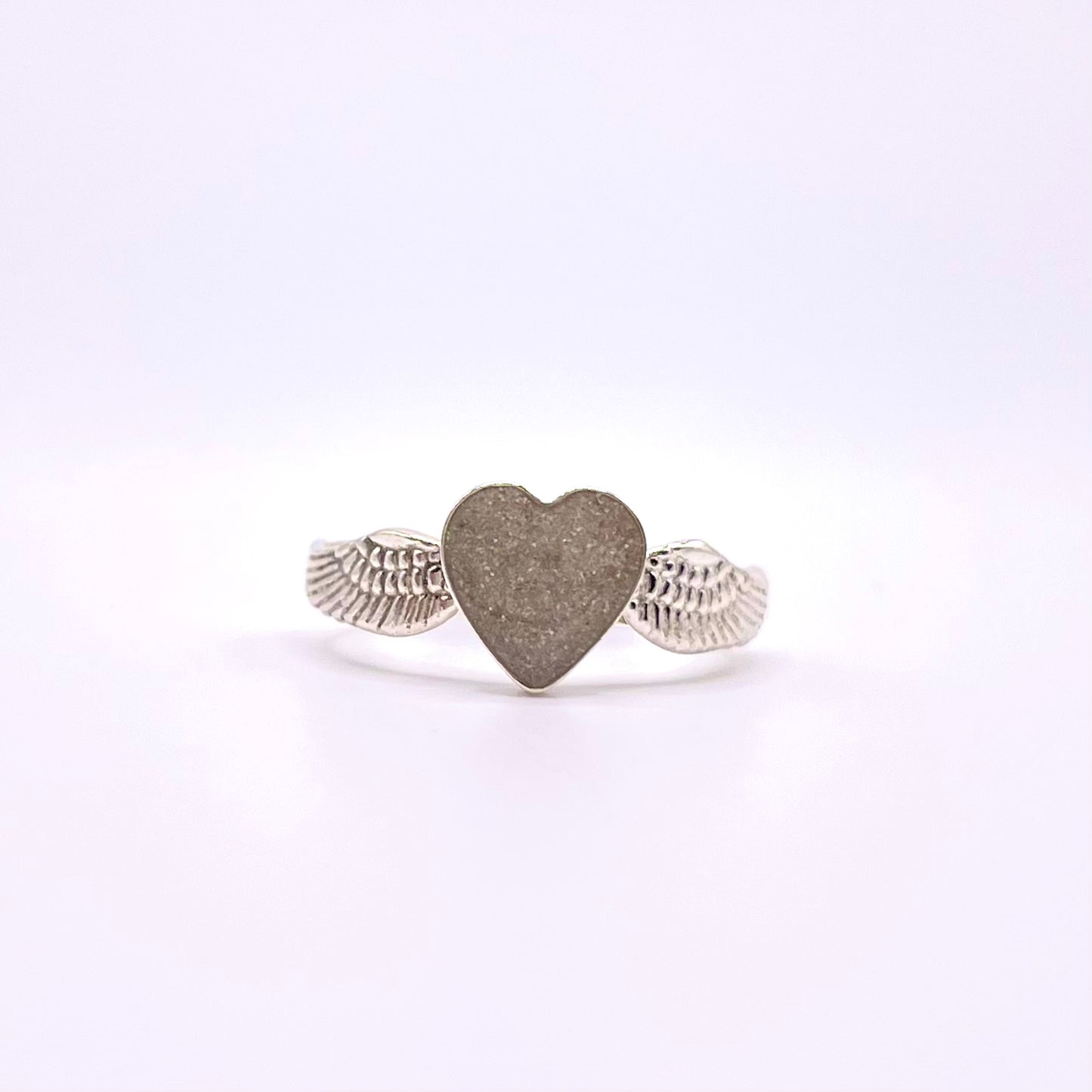 Angel wings heart Keepsake ring