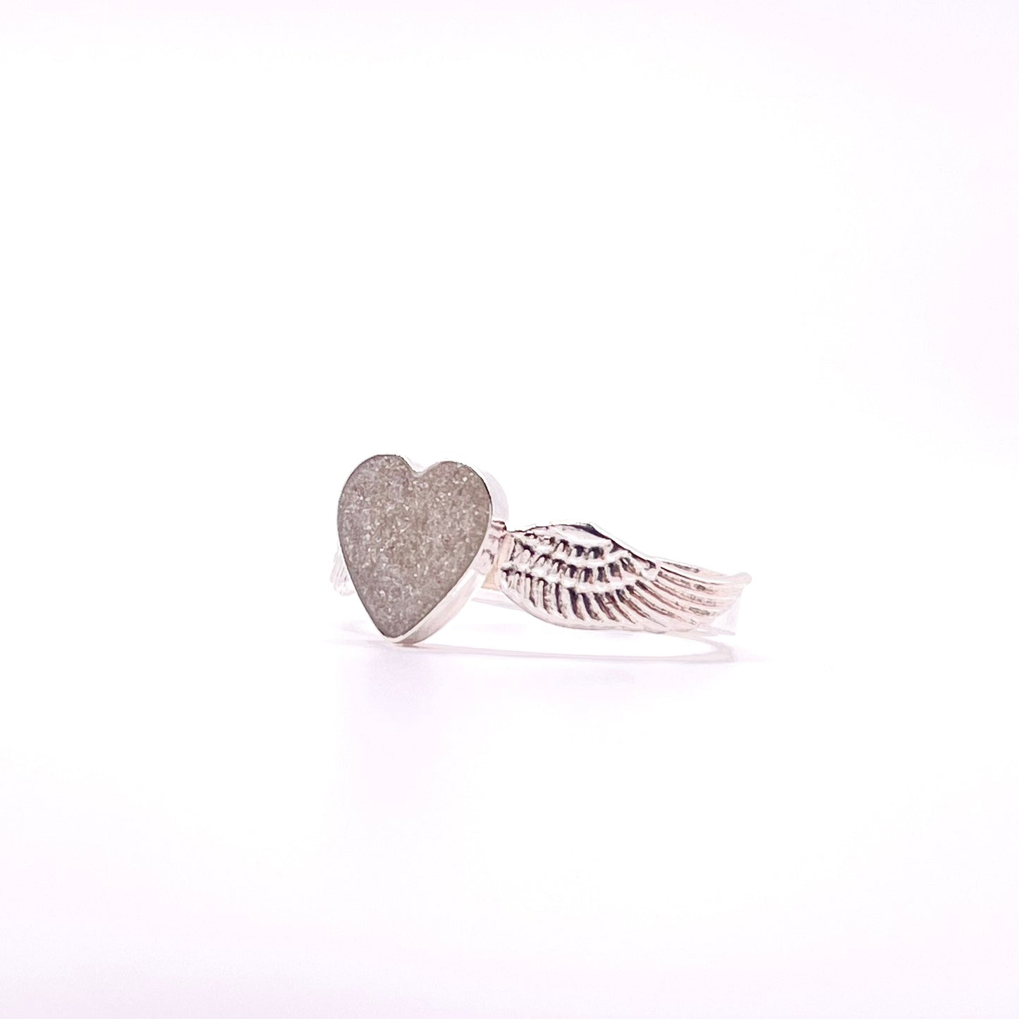 Angel wings heart Keepsake ring