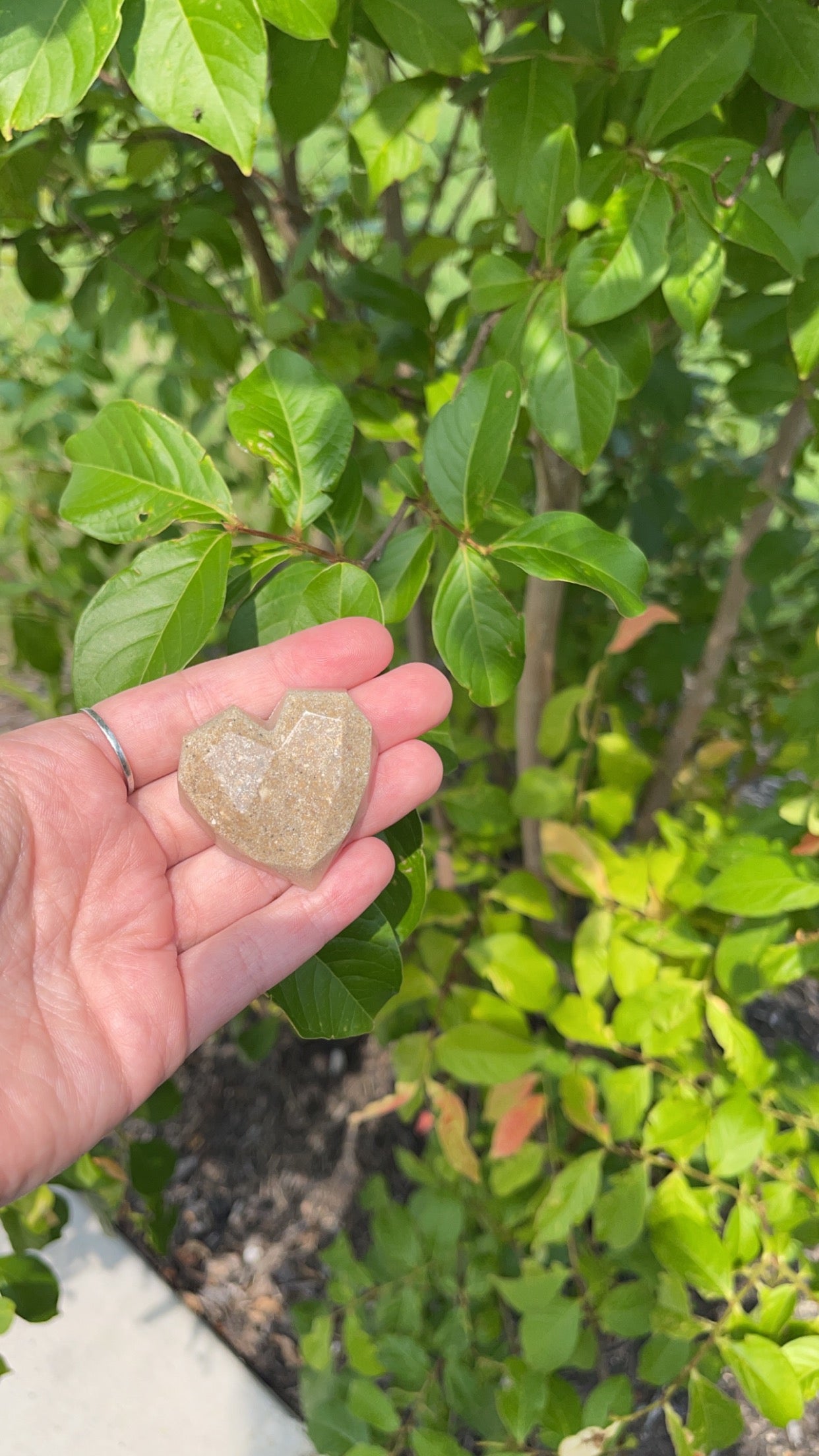 Small Heart Gem Palm Stone