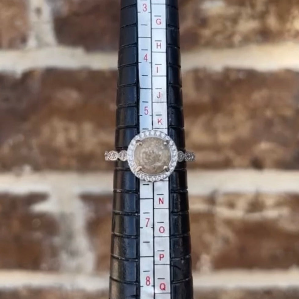 Round Halo Keepsake Ring