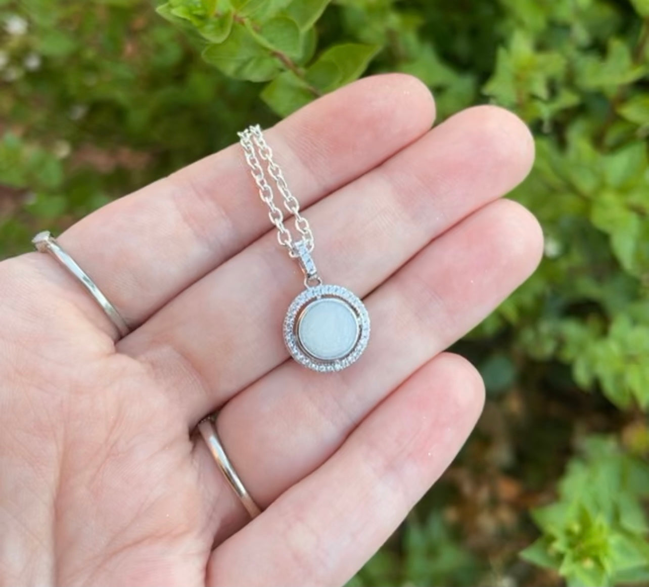 Round Halo Necklace