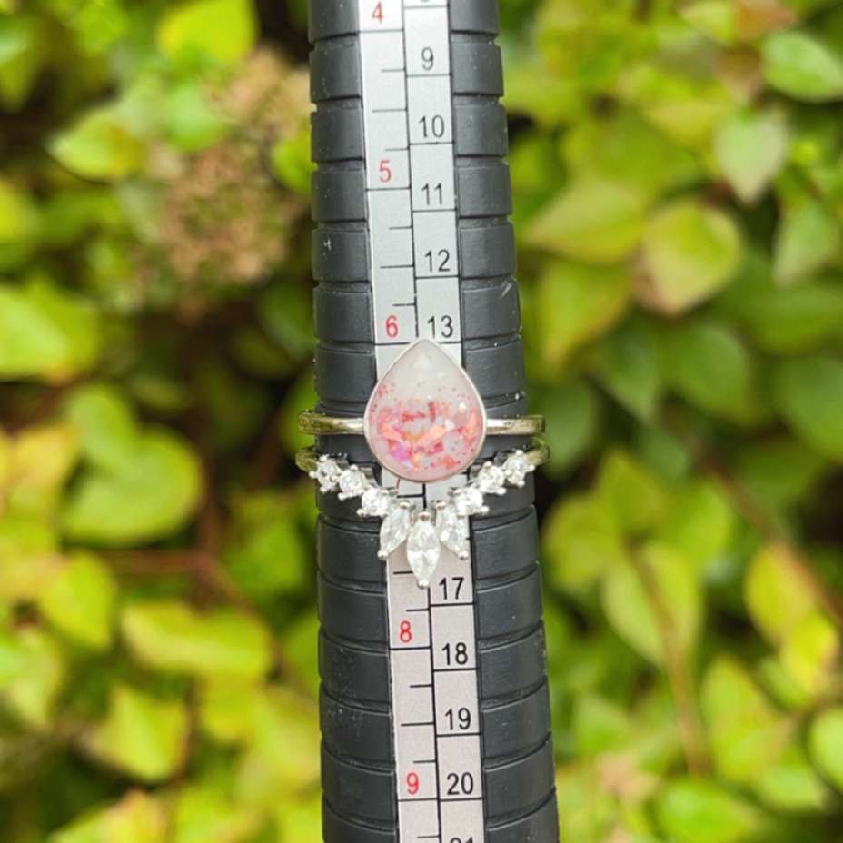Pear Shaped Ring with Marquis Style Band