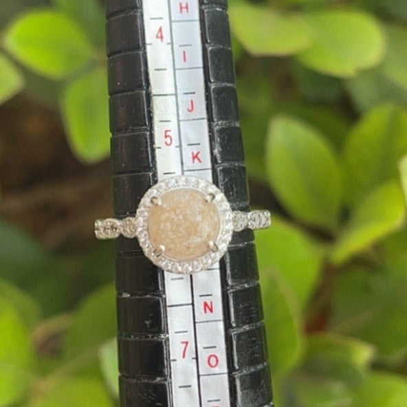 Round Halo Keepsake Ring