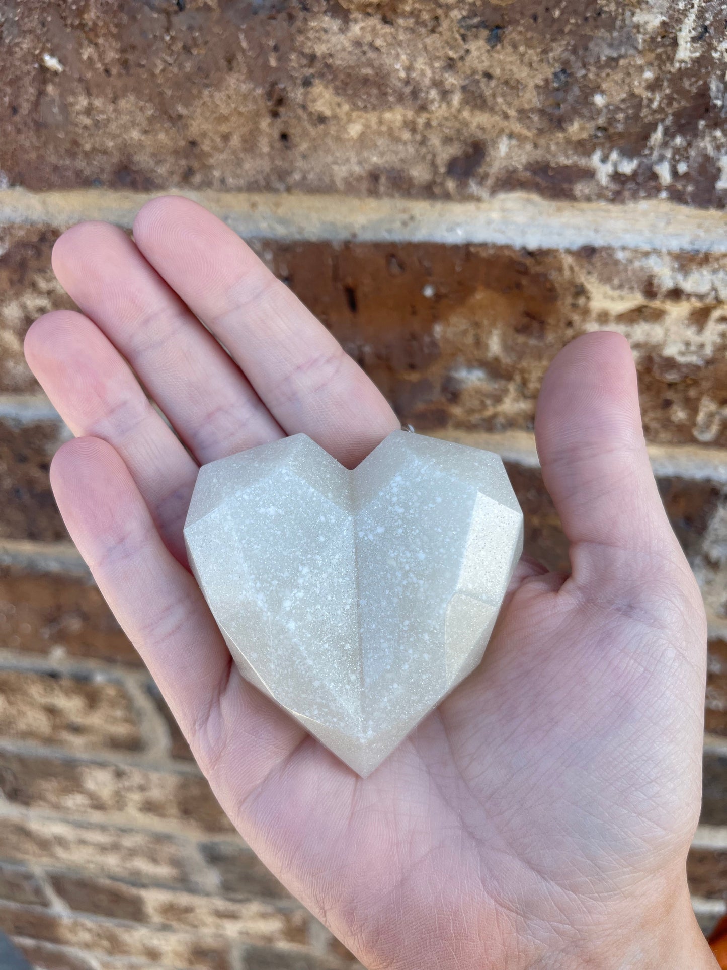 Large Heart Gem Palm Stone