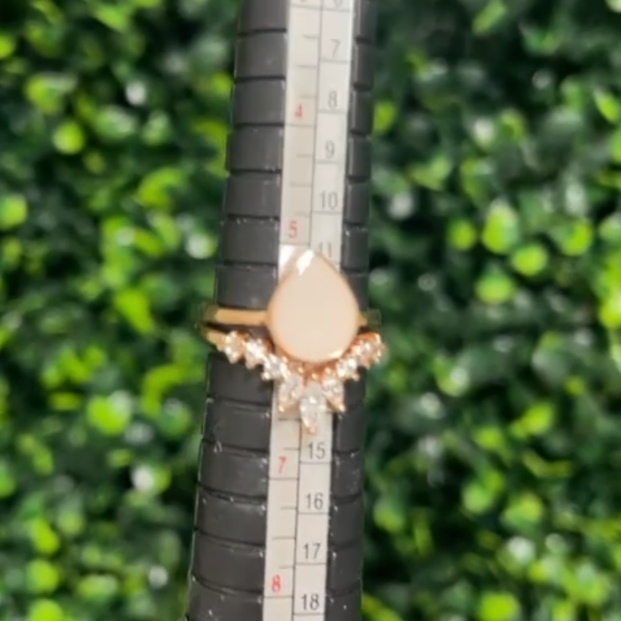 Pear Shaped Ring with Marquis Style Band