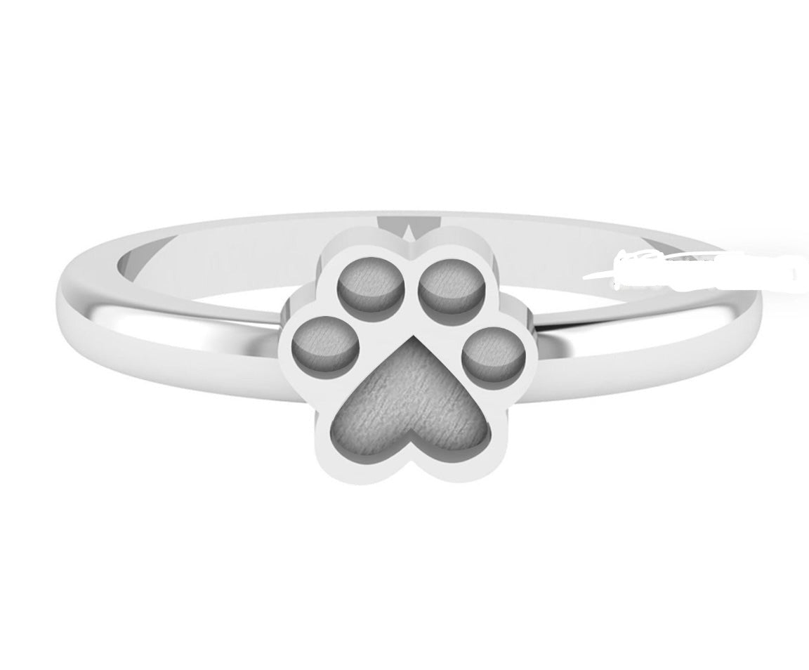 Paw print keepsake Ring