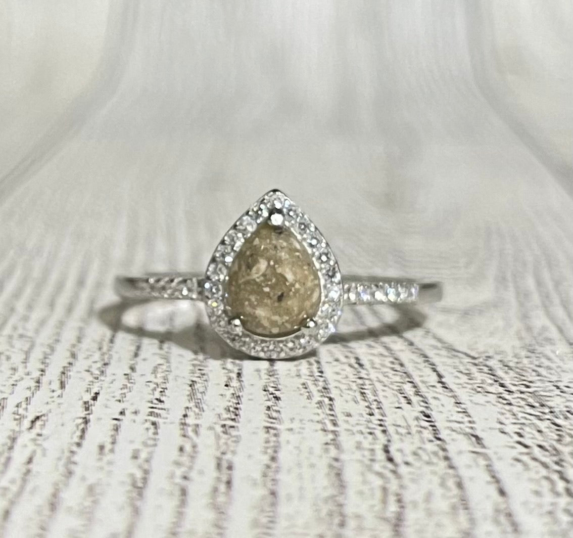 Pear Shaped Keepsake Ring