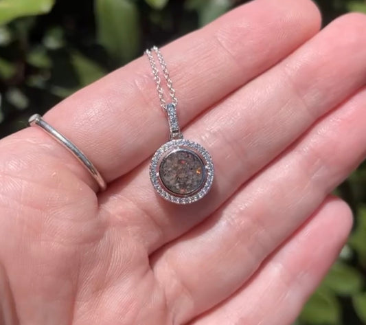 Round Halo Necklace